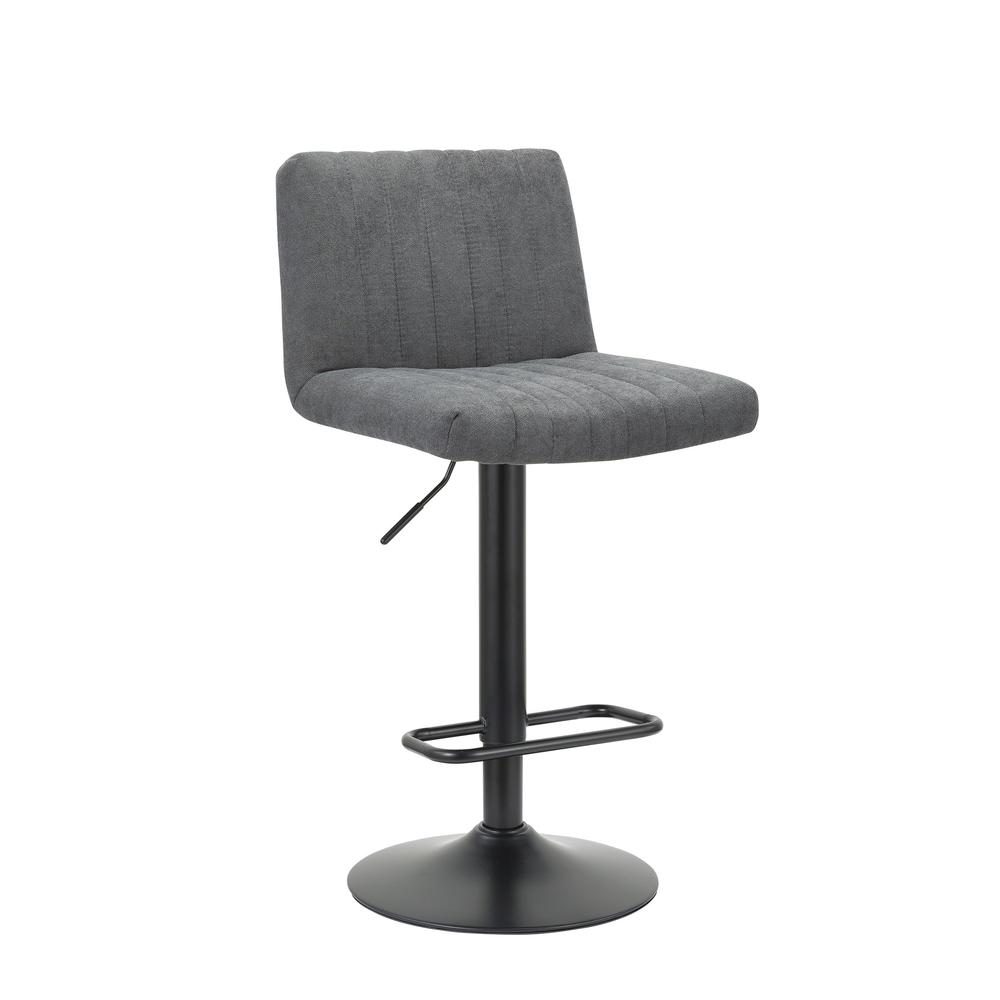 Adjustable Height Fabric Stool with Metal Legs (35