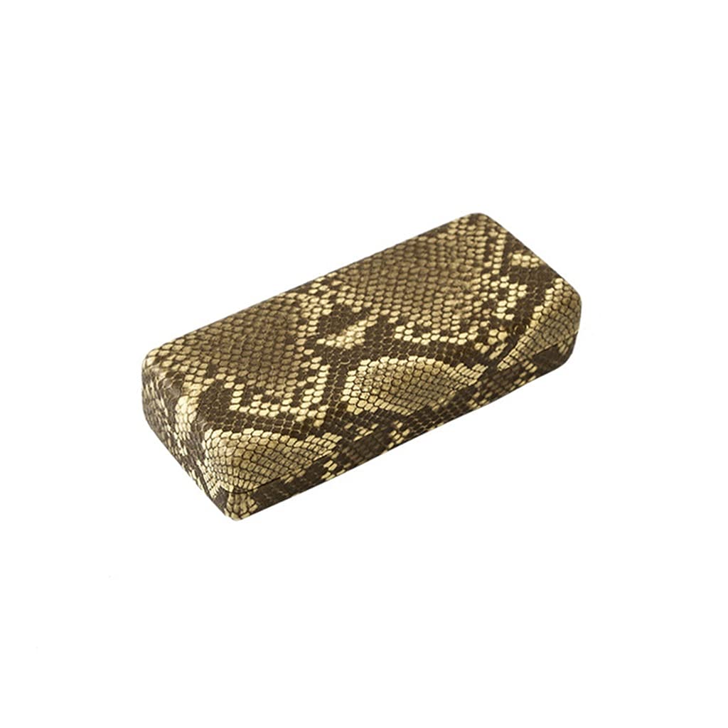 QONBV Snake Pattern Glasses Case for Men & Women - Creative Eyeglass Holder, Sunglasses Storage Box (3.8x7.1x17.3cm) - Perfect for Travel, Office & Daily Use