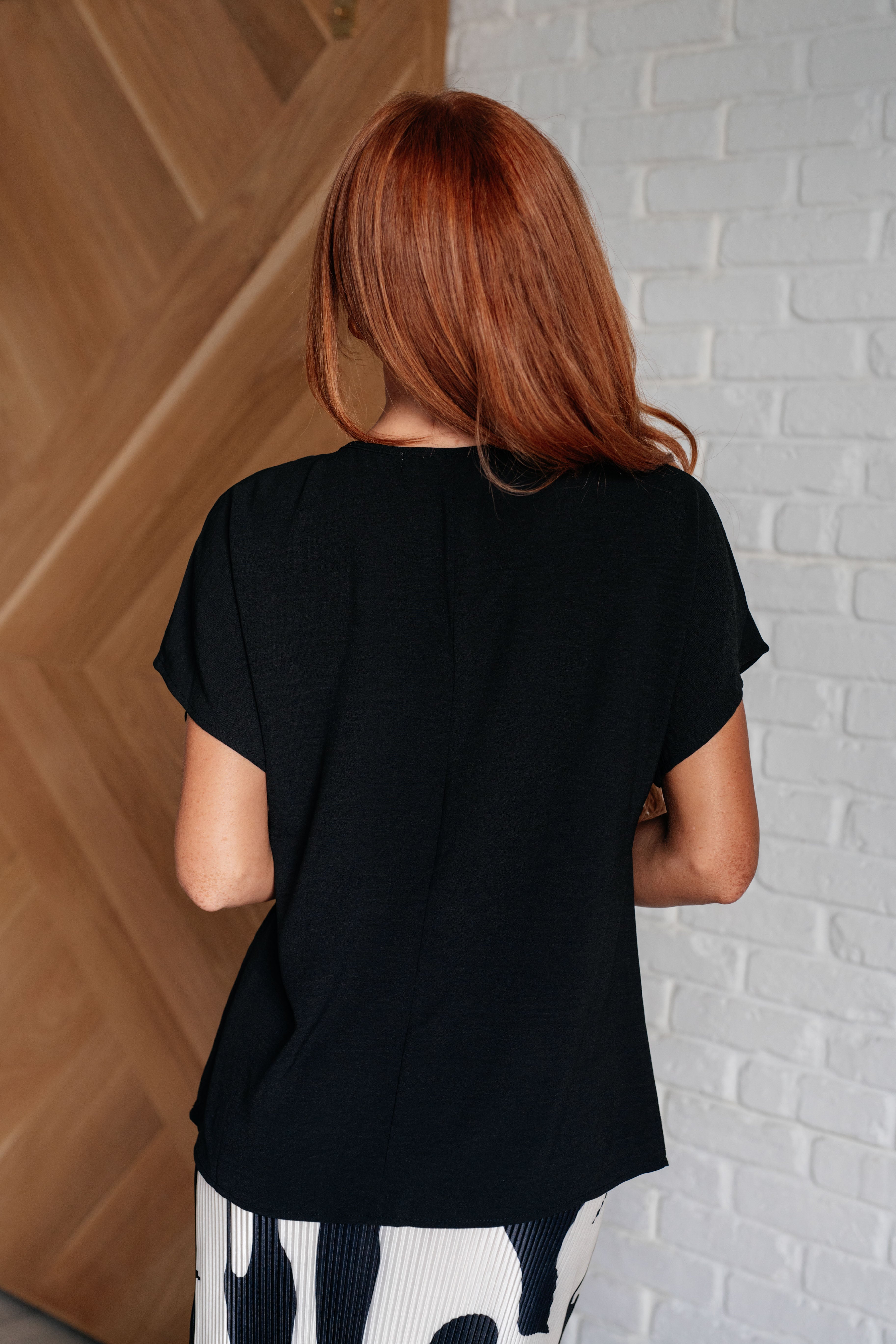 Black V Neck Top for Women - Comfortable & Stylish FAQ T-Shirt - Perfect for Casual Wear, Work & Everyday Outfits