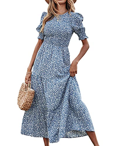 Floral Blue White