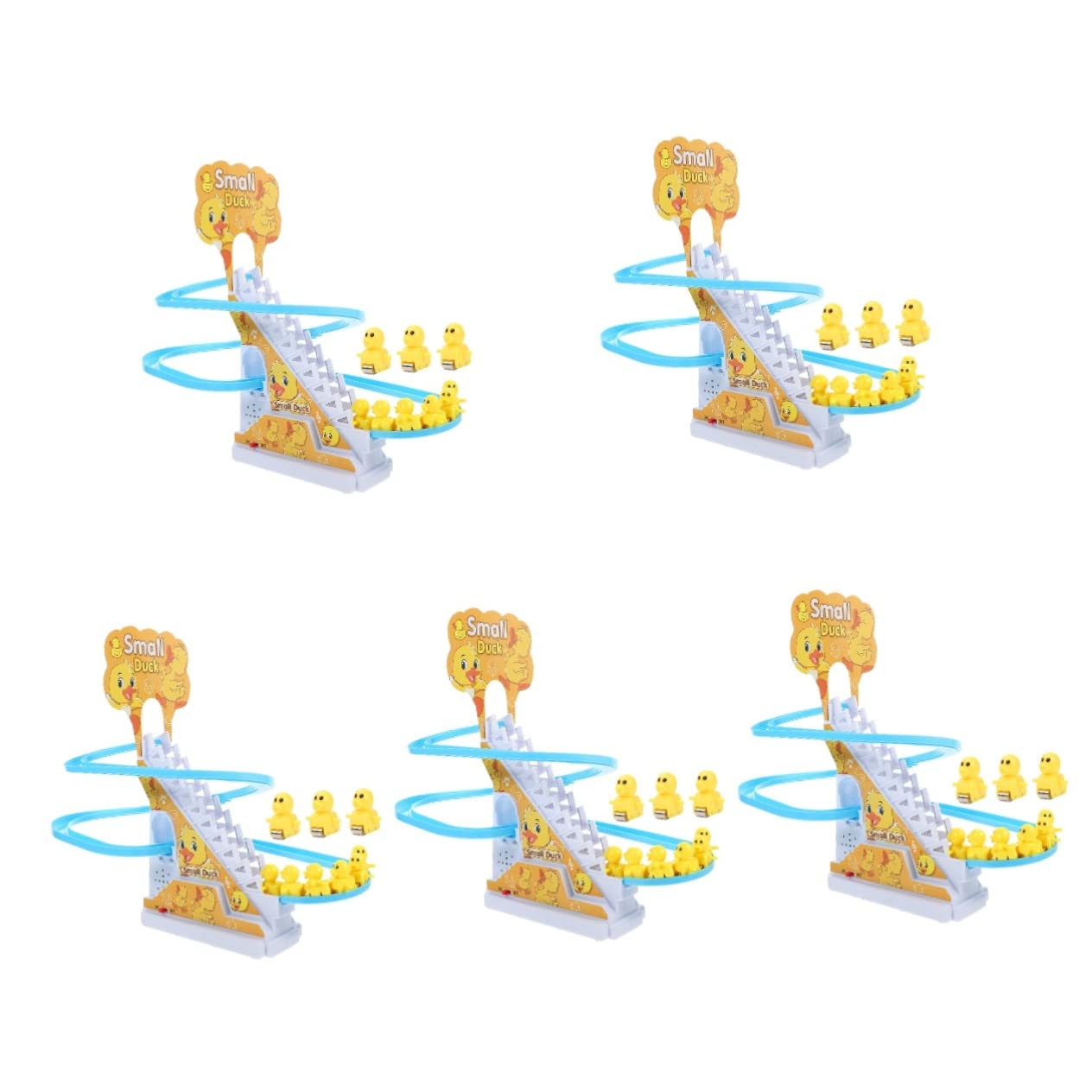 HEMOTON 5-Piece Stair Climbing Bath Toy Set - Durable Plastic Indoor/Outdoor Water Slide Toys for Toddlers & Kids - Perfect for Bathtime, Pool Play & Backyard Fun