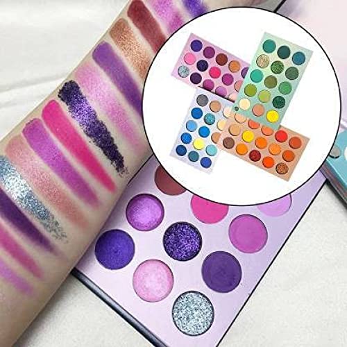 SKINPLUS 60 Color Eyeshadow Palette - Matte & Shimmer High Pigmented Makeup Palette, Long Lasting & Blendable Professional Eye Shadow for Day & Night Looks | Perfect for Parties, Weddings & Everyday Makeup (80g, Multi-Color)