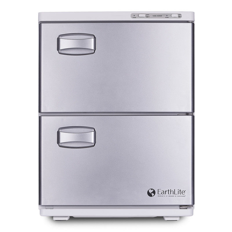 Earthlite Large UV Hot Towel Cabinet - White | Professional Salon & Spa Equipment for Sanitized Towels | Perfect for Massage Therapy, Facial Treatments & Spa Services