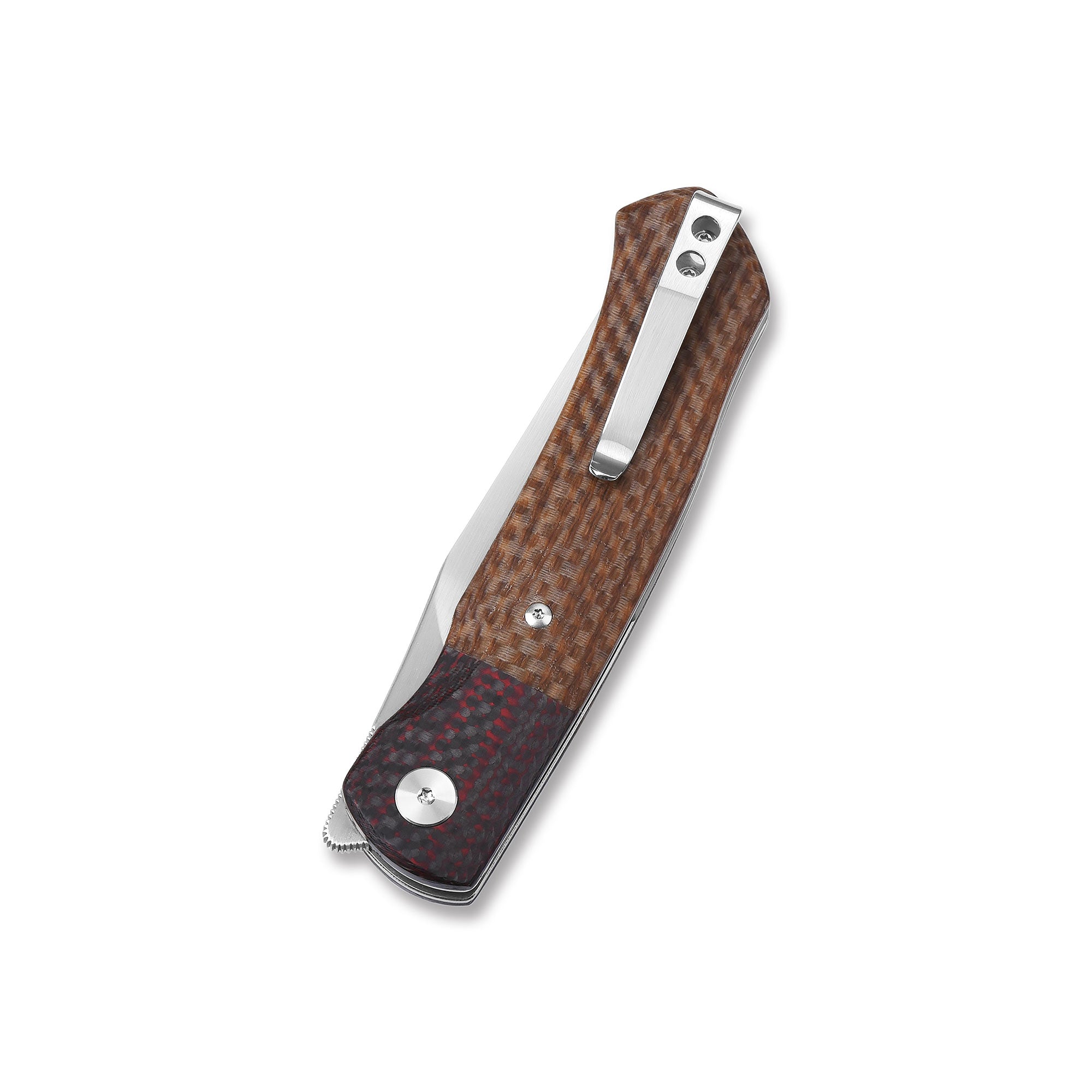 QSP Gannet Liner Lock Pocket Knife - 154CM Stainless Steel Blade, Micarta Handle - EDC Folding Knife for Camping, Hiking & Outdoor Survival