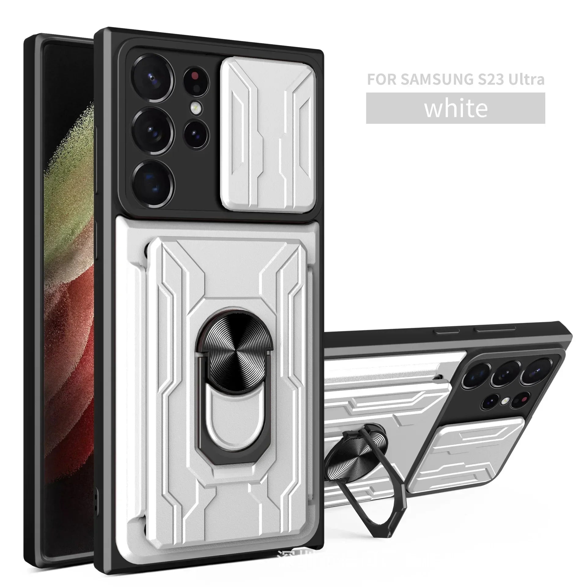 Samsung Galaxy S25 Ultra Phone Case with Ring Stand & Camera Protection - Military-Grade Shockproof Cover for Everyday Use, Travel, and Outdoor Activities