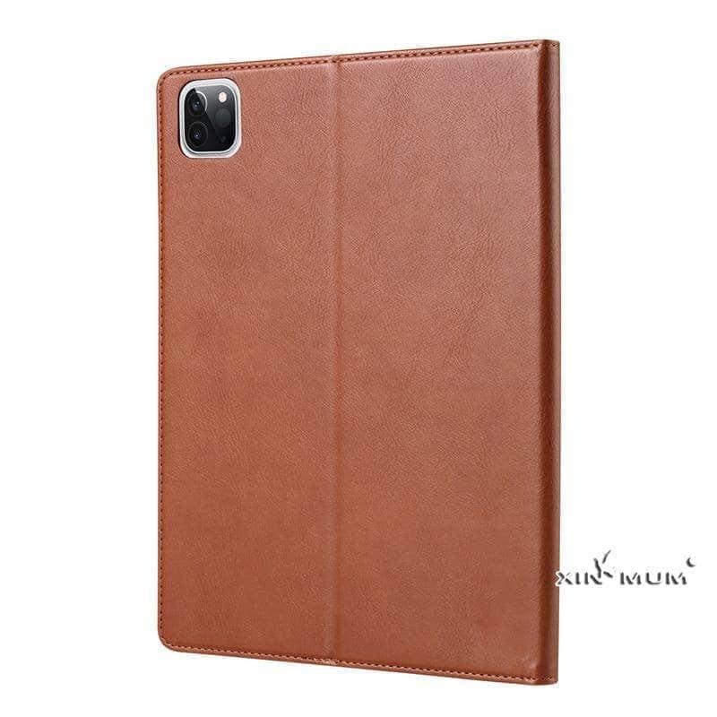 Premium Leather Flip Case for iPad Pro 11/12.9 (2020 Model) with Pen Holder & Card Slot - Perfect for Business Professionals & Office Use