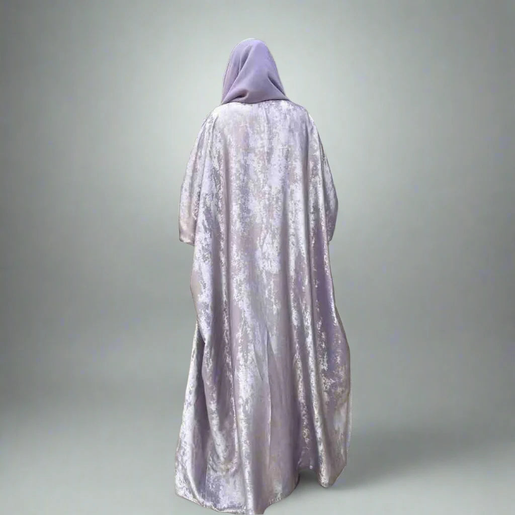 Elegant Muslim Women's Bronzing Cardigan Open Abaya Dress - Modest Islamic Fashion for Prayer, Mosque & Everyday Wear