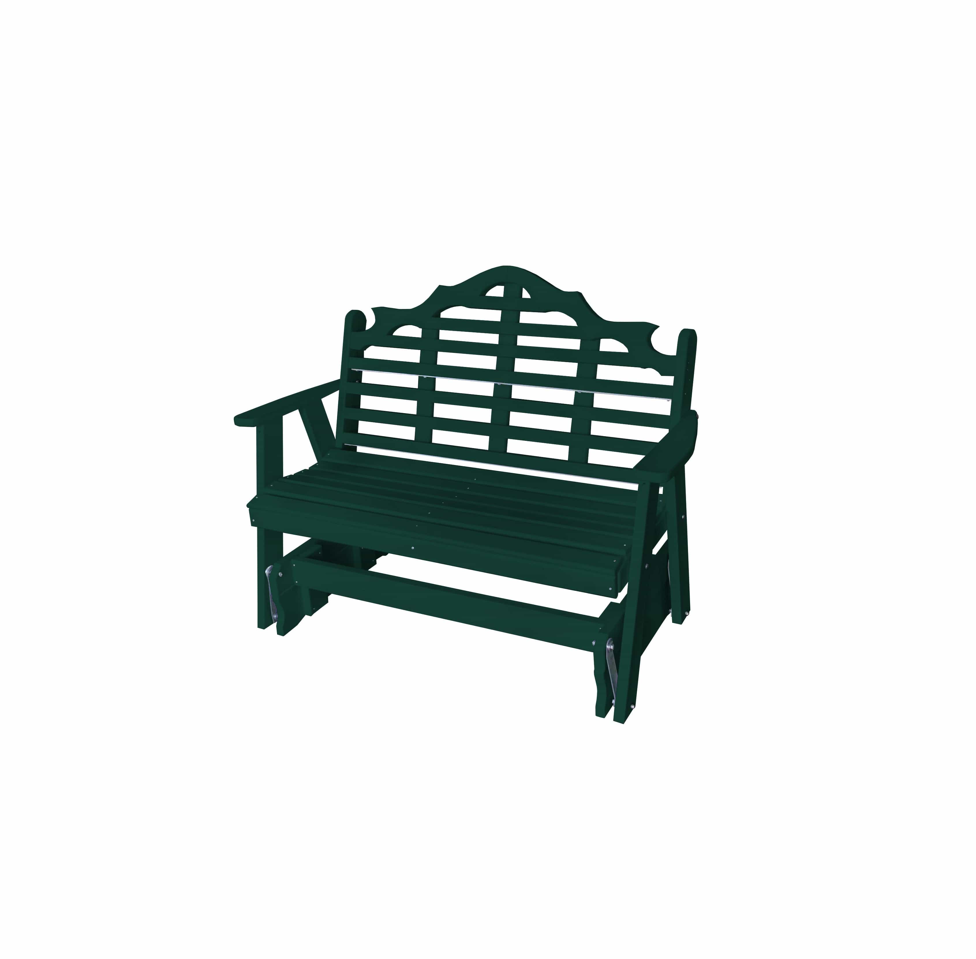 Keystone Amish Co. Milan Poly Composite Porch Glider - Durable Outdoor Swing for Patio, Garden & Backyard Relaxation