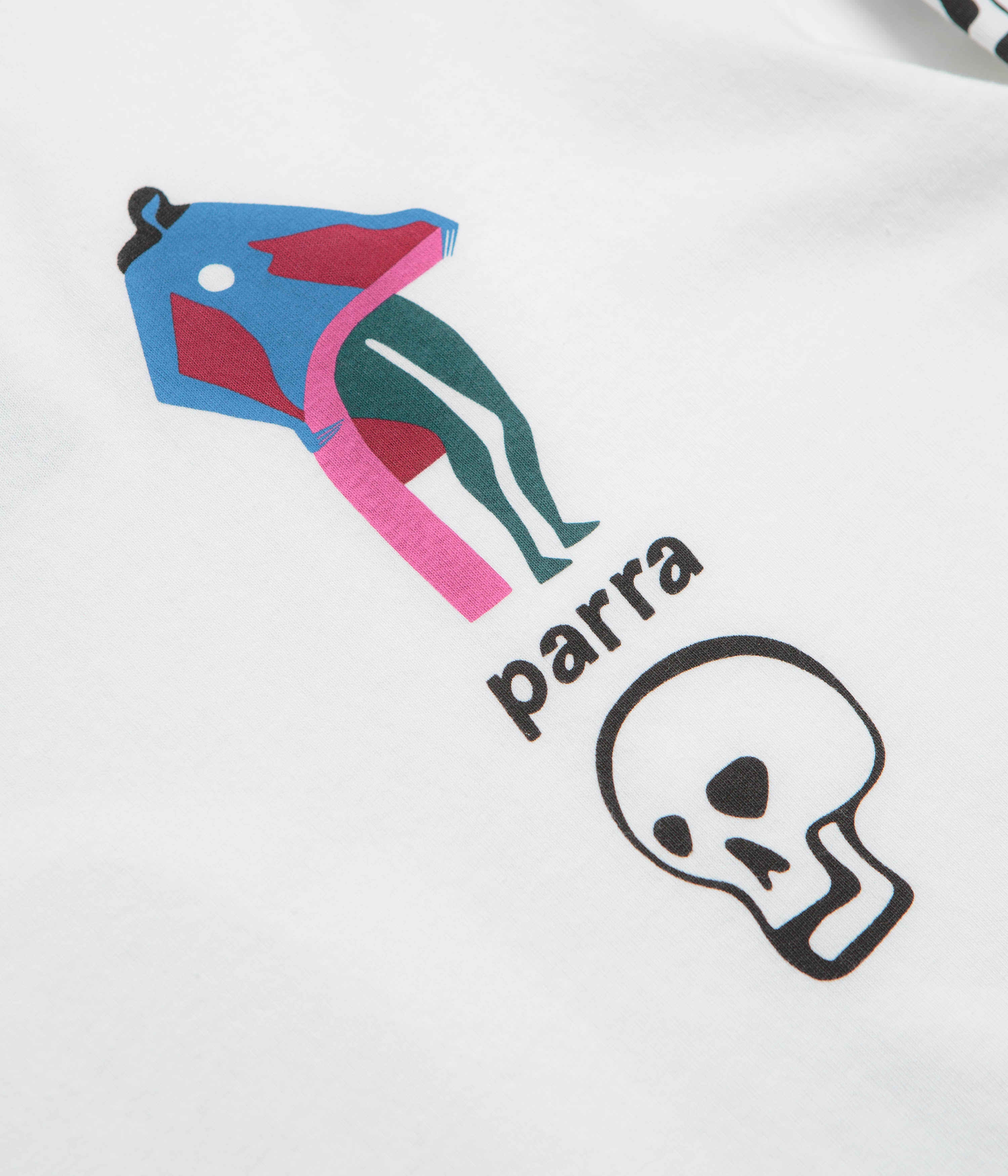 Parra Lowering The Bar Long Sleeve T-Shirt - White | Men's Graphic Tee for Casual Wear & Street Style