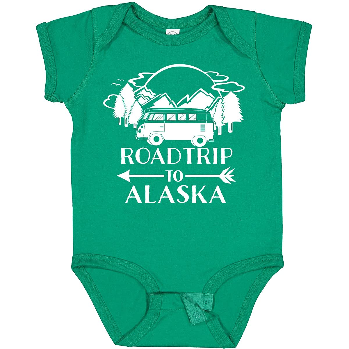 Inktastic Road Trip to Alaska Baby Bodysuit - Cute Travel-Themed Outfit for Infants & Toddlers - Perfect for Family Vacations, Road Trips & Alaska Adventures