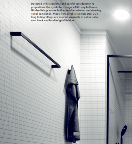 Premium Stainless Steel Bathroom Towel Rail - Brushed Gold, Black, Brushed Satin or Polished Finish - Perfect for Modern Bathrooms, Spas, and Luxury Hotels