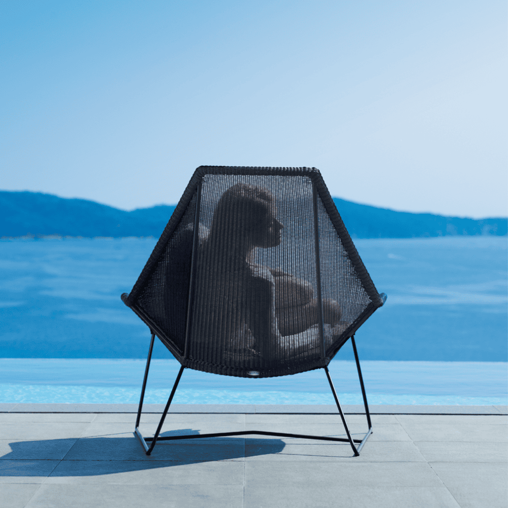 Breeze Highback Outdoor Chair - Comfortable Patio Lounge Chair for Backyard, Poolside, and Garden Relaxation