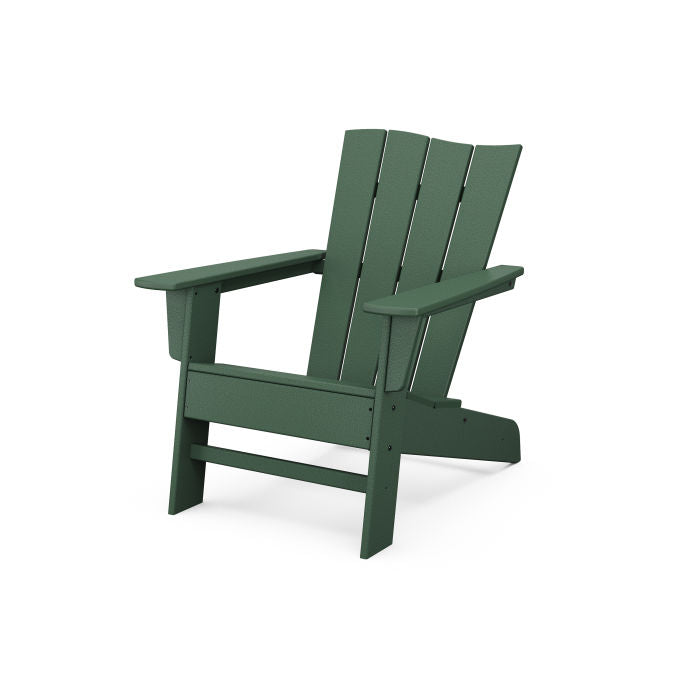 POLYWOOD Wave Chair Left - Durable Outdoor Adirondack Chair for Patio, Poolside & Garden - Weather-Resistant & Comfortable Seating Solution