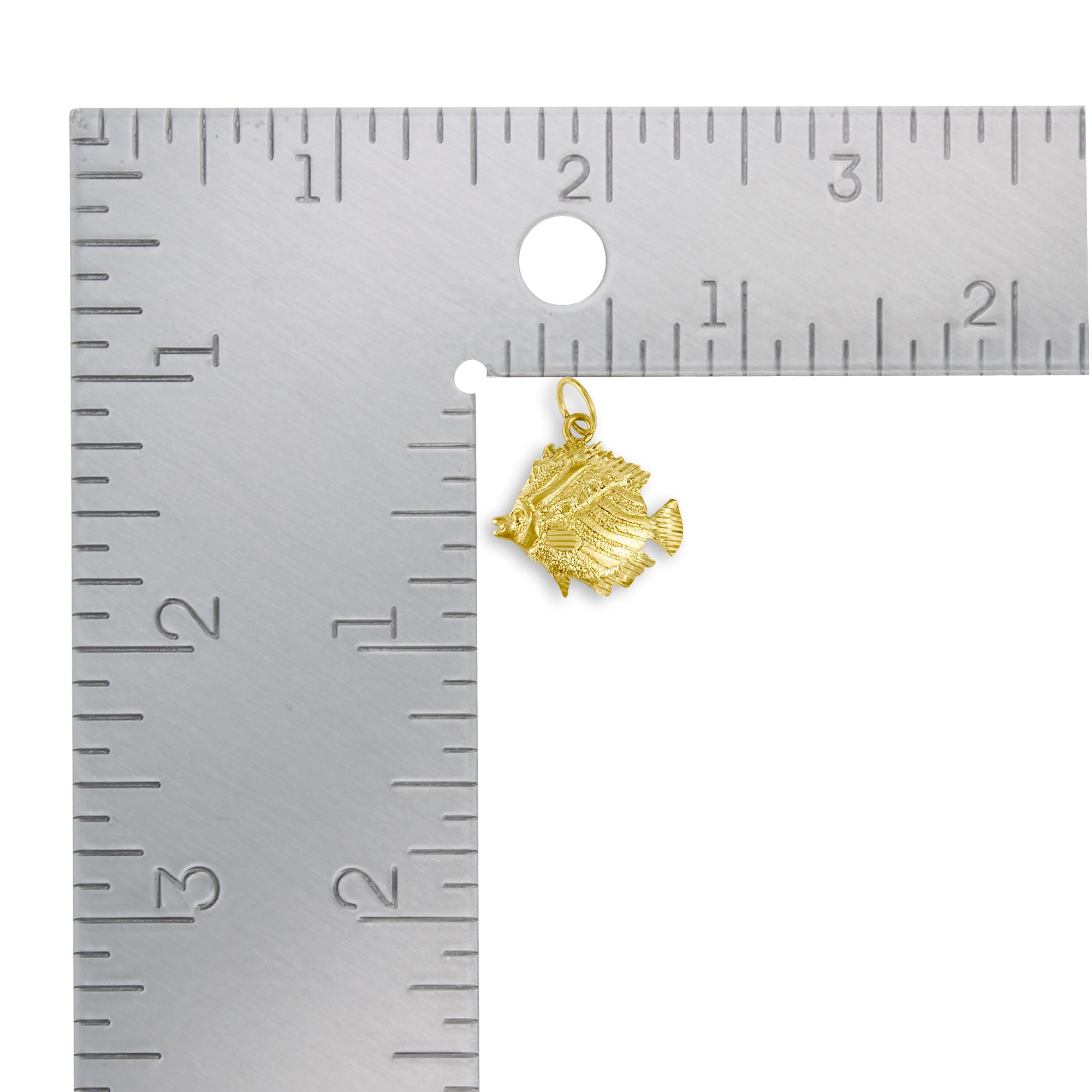 Diamond Cut Angelfish Charm - Elegant Jewelry Pendant for Necklaces & Bracelets - Perfect Gift for Fish Lovers & Aquarium Enthusiasts