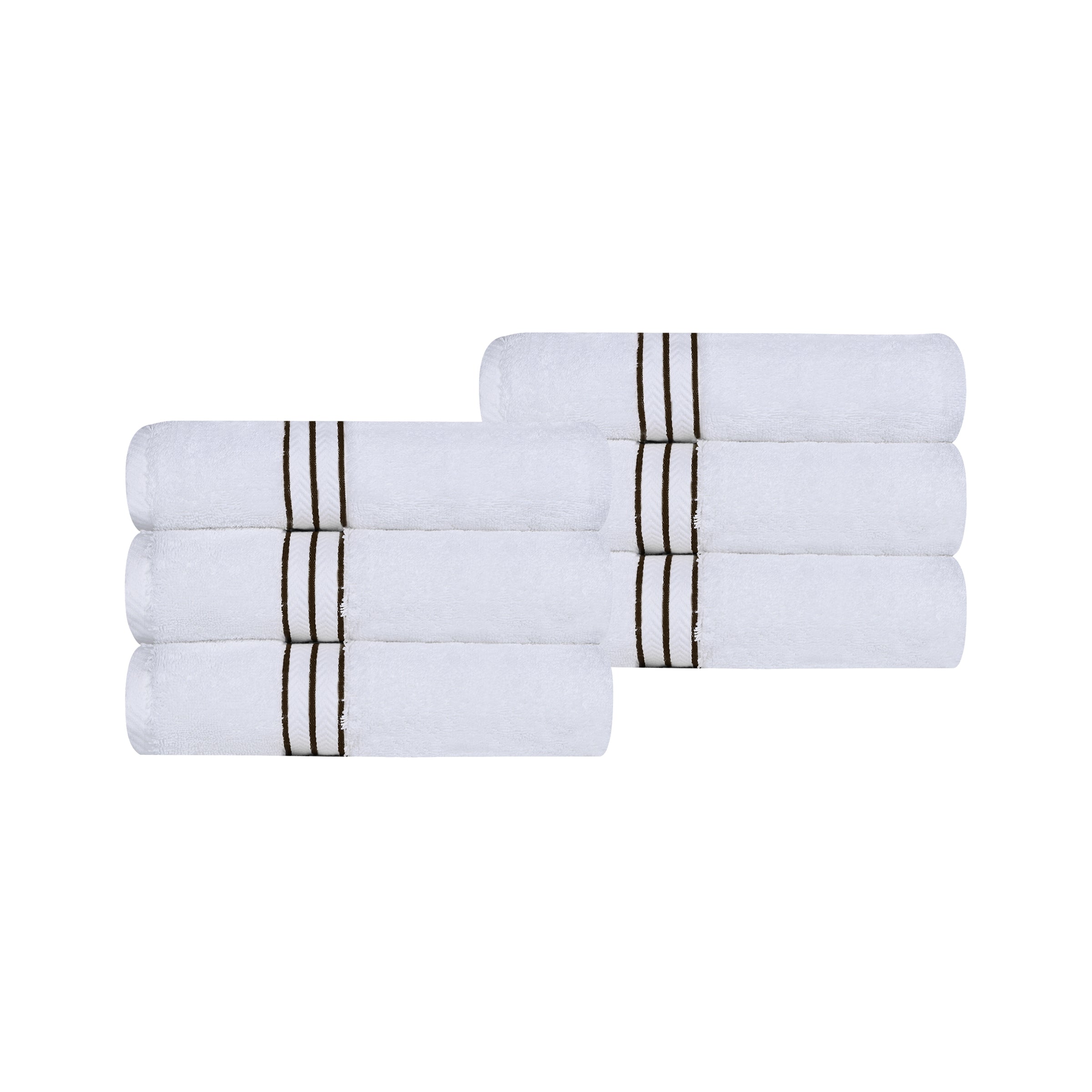 Premium 6-Piece Turkish Cotton Hand Towel Set - Ultra Plush, Highly Absorbent Bath & Kitchen Towels for Spa, Guest Bathroom & Luxury Home Use