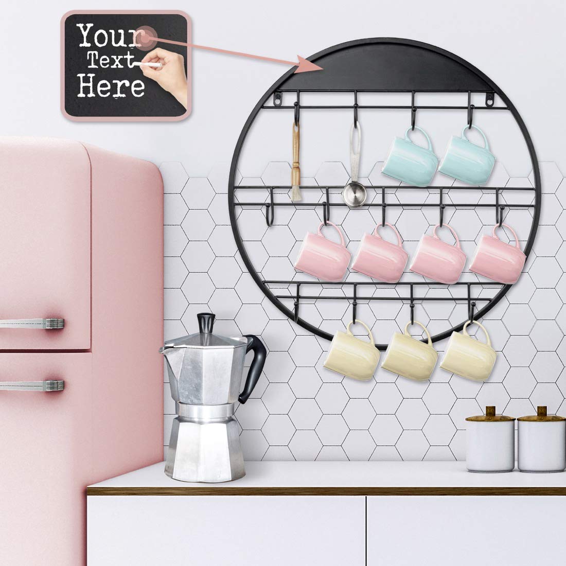 Wall Mounted Coffee Mug Holder - 22