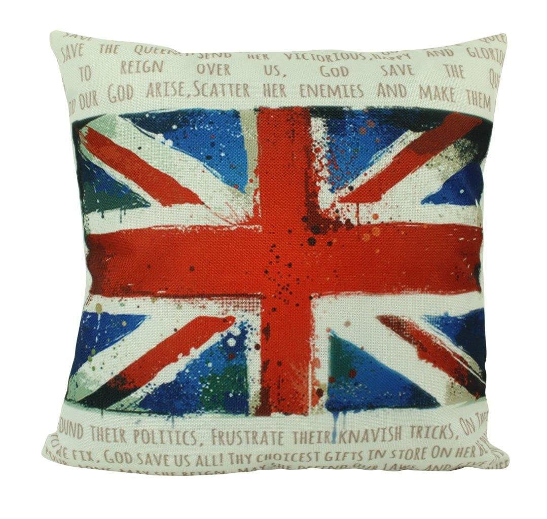 British Flag Pillow Cover | Union Jack Throw Pillow | UK Home Decor | Perfect for Sofa, Bed & Travel Gifts | Unique Gift Idea for Travel Lovers