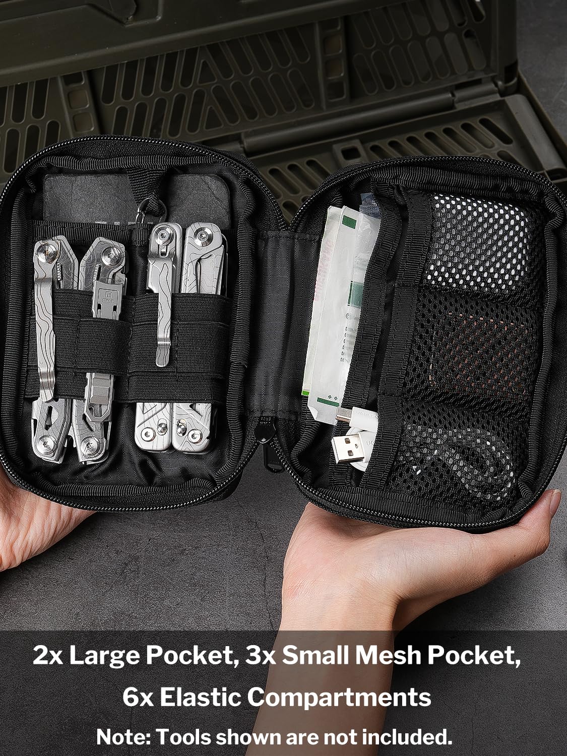 VIPERADE VE32 Small EDC Pouch Tactical Belt Bag for Men - MOLLE Compatible Tool Organizer with Patch Panel - Perfect for Camping, Bushcraft, Hiking & Travel Accessories
