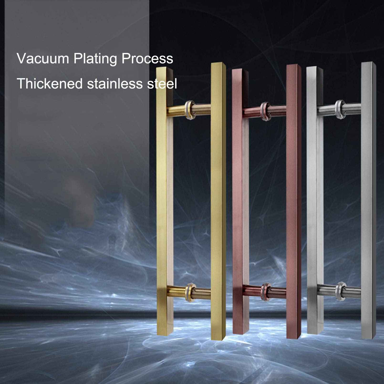 Heavy Duty Stainless Steel Sliding Barn Door Handle - T Bar Shower Pull Push Handles for Bathroom, Glass Shed & Commercial Doors (7 Sizes) - Perfect for Hotels, Offices & Home Use