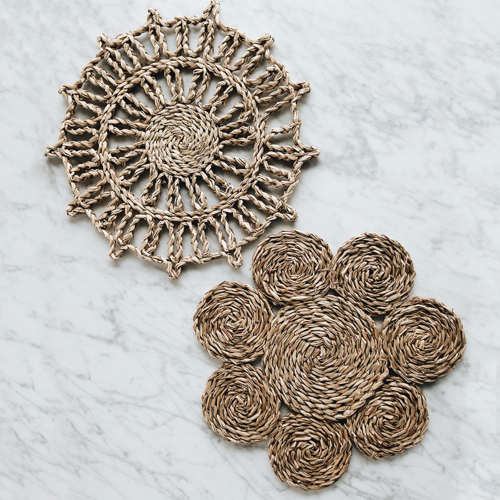 Natural Woven Seagrass Charger Plate - 12