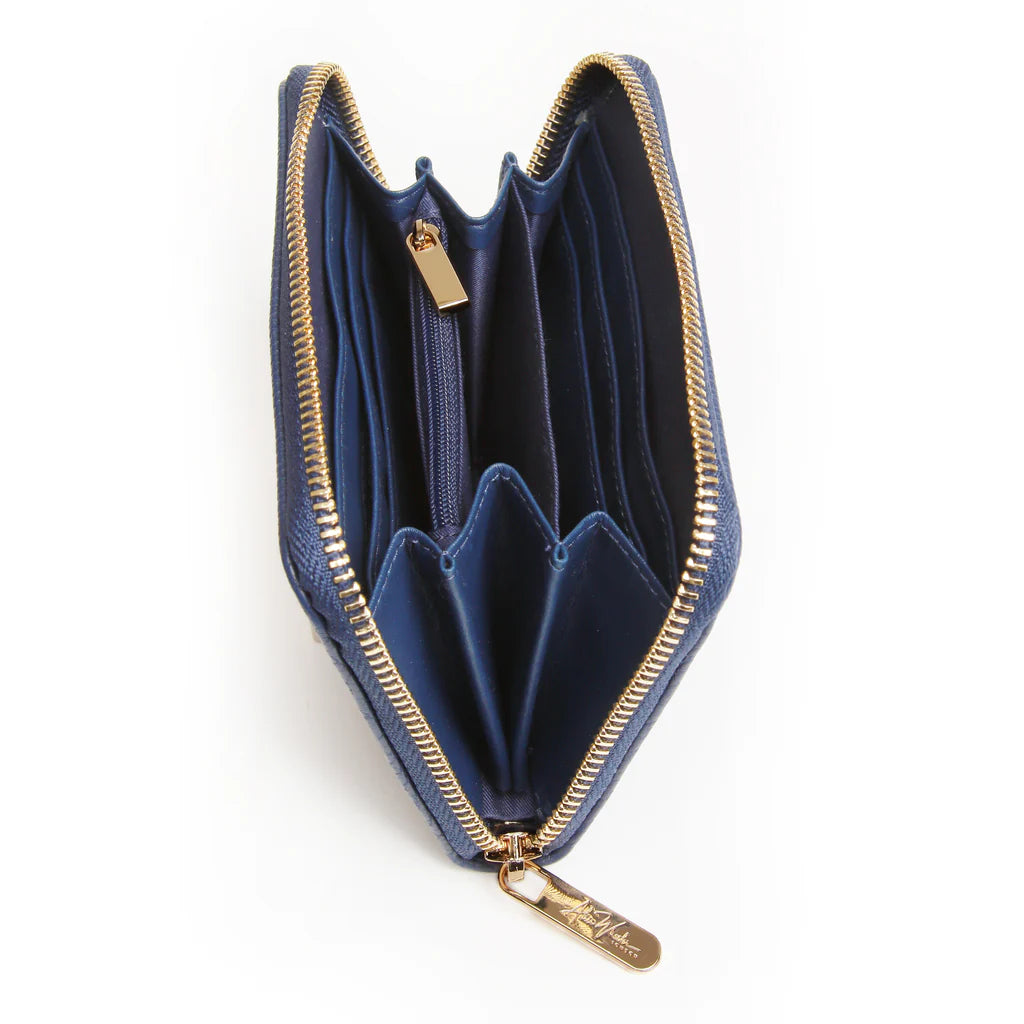 Alice Wheeler Bromley Purse - Navy Blue Leather Crossbody Bag for Women | Stylish & Durable Handbag for Work, Travel & Everyday Use