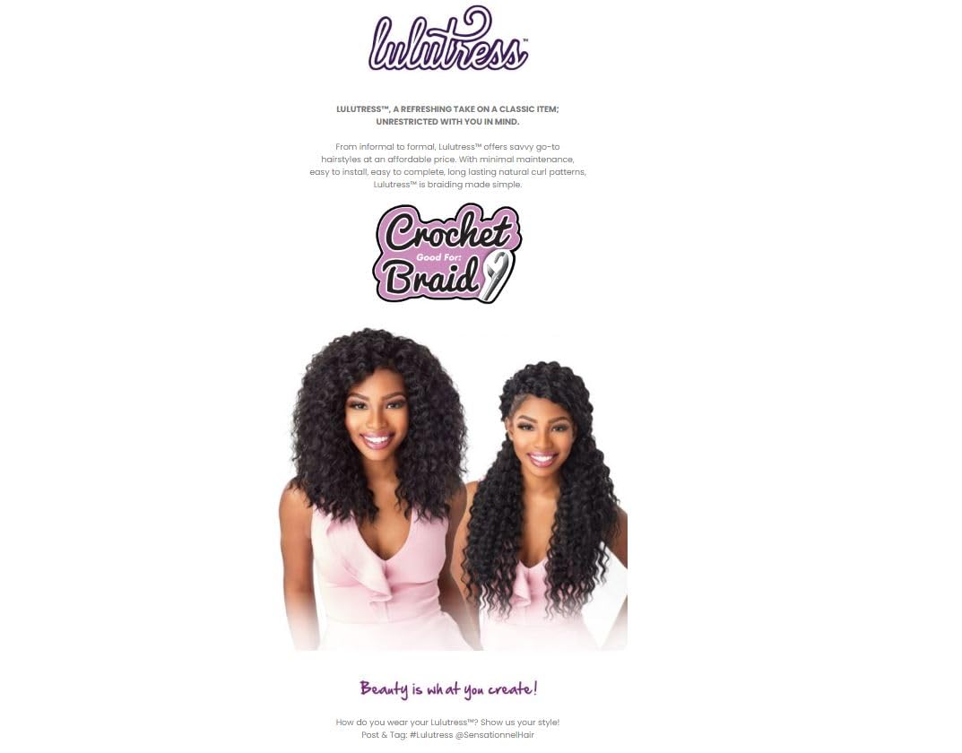 Sensationnel Lulutress Synthetic Crochet Braid - 18