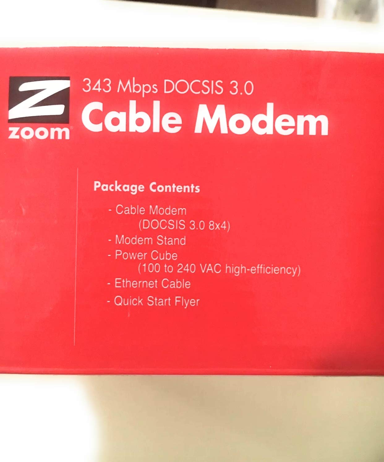 Zoom 5341 DOCSIS 3.0 High-Speed Cable Modem - Portable & Compatible with Major ISPs - Perfect for Home Office & Online Gaming
