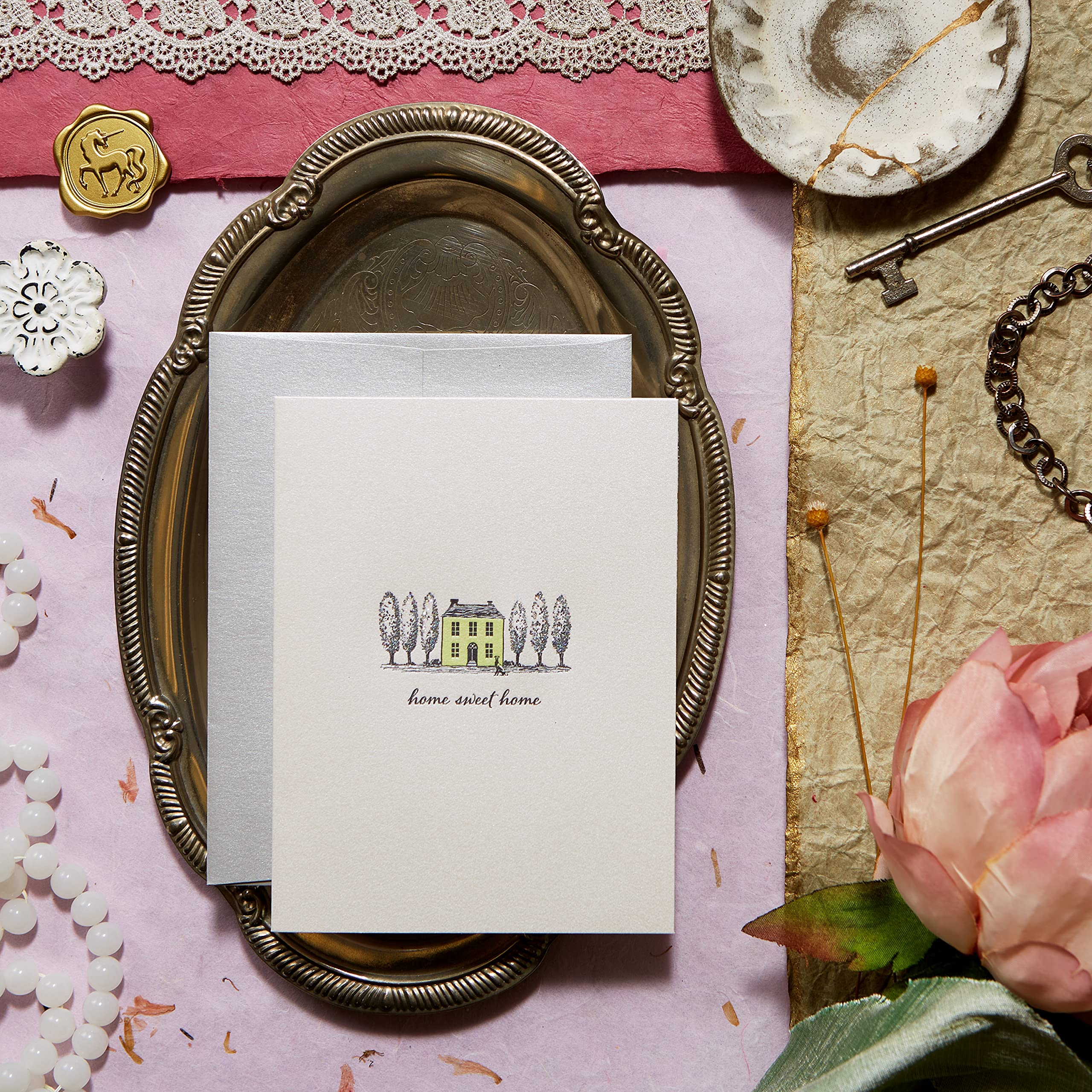 Personalized Etched New Home Greeting Card - Housewarming Gift for Friends & Family - Perfect for Housewarming Parties & New Home Celebrations