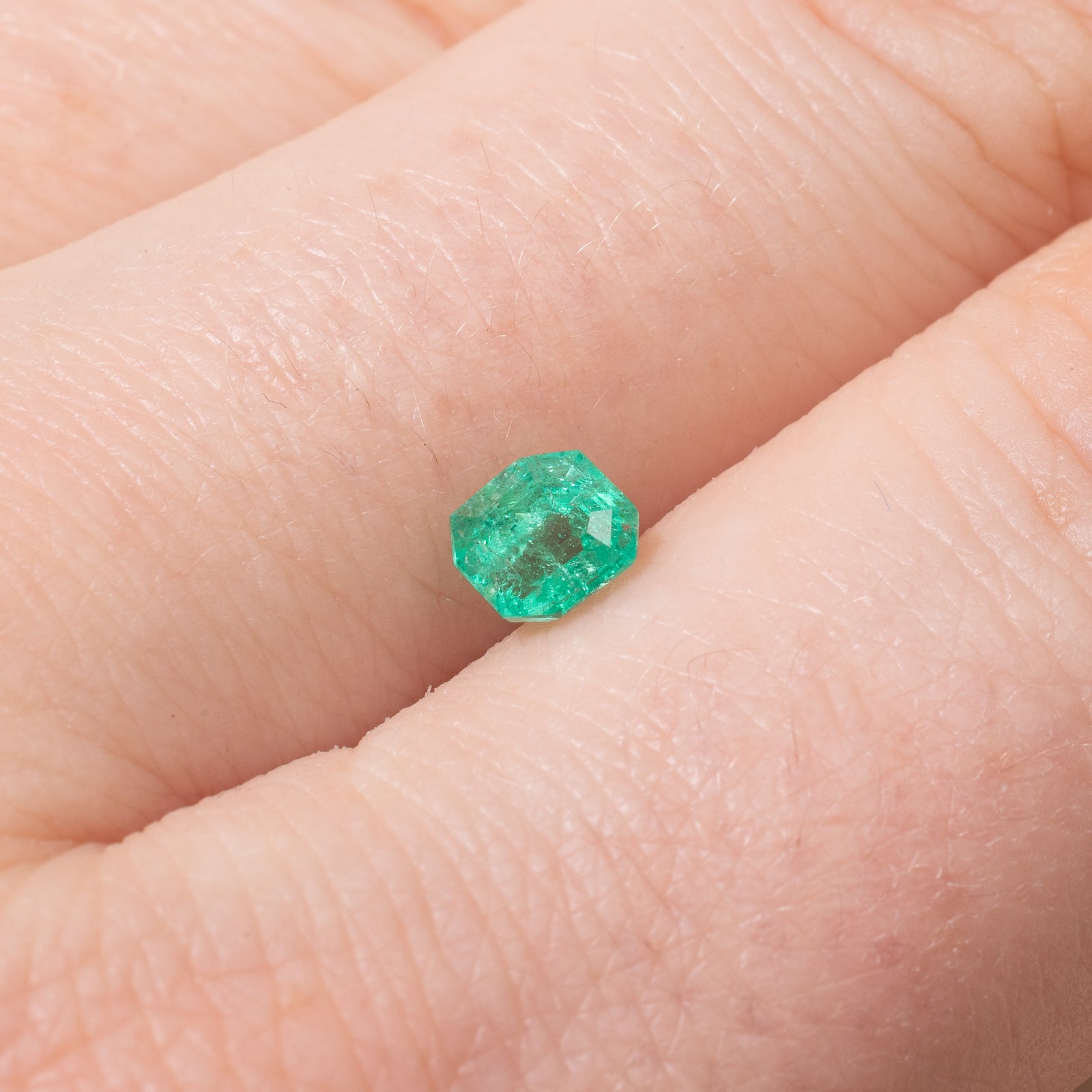 0.61ct Natural Loose Emerald Gemstone - Rectangular Cut with Beveled Corners for Jewelry Making, Engagement Rings & Custom Designs