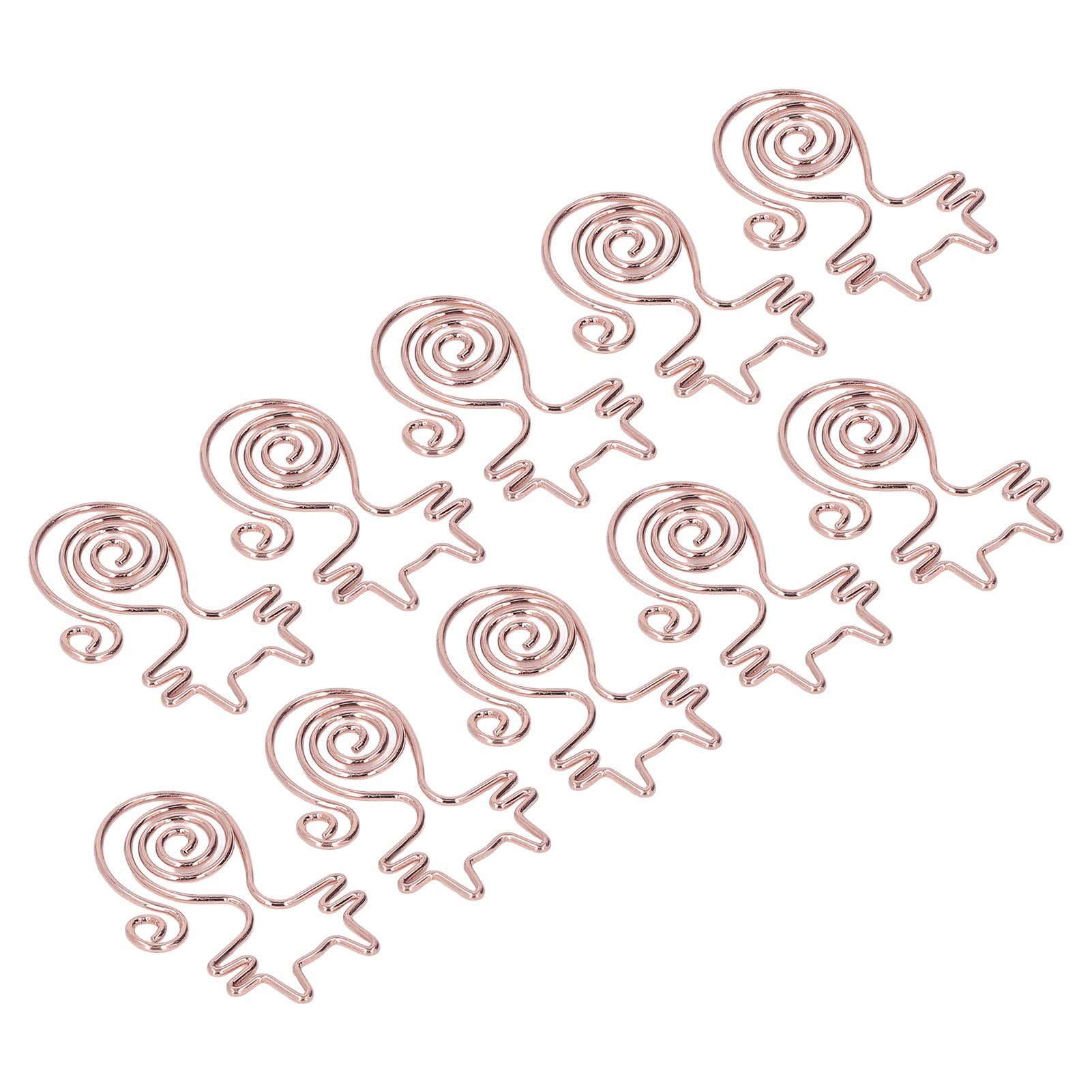 100 Pcs Rose Gold Paper Clips - Fun & Stylish Electroplated Office Supplies for File Organization, School, Office & Home Use (Cat Lover Gift Idea)