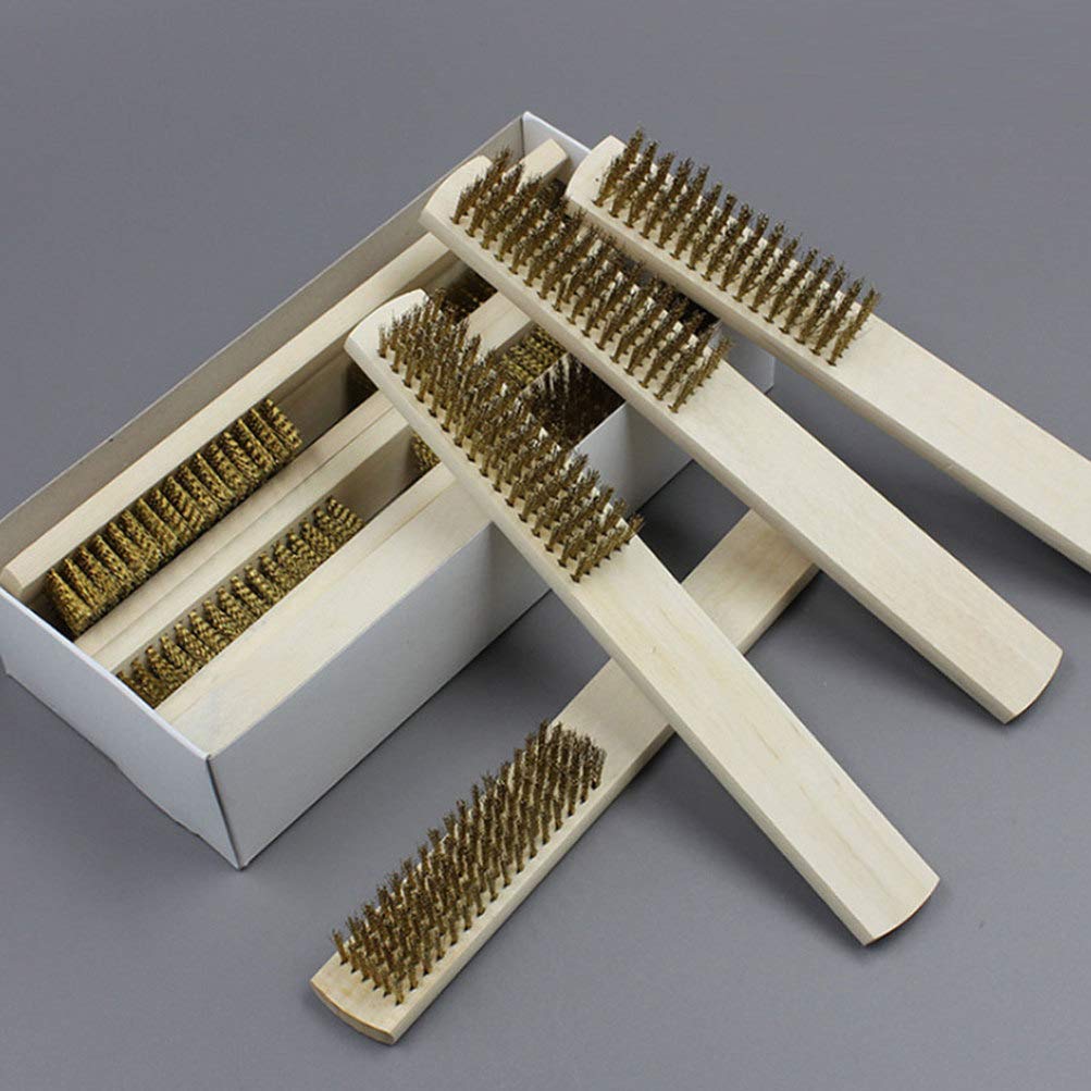 4pcs Brass Scratch Brush - Jewelry & Household Cleaning Tools for Electric Drill & Wooden Stripping