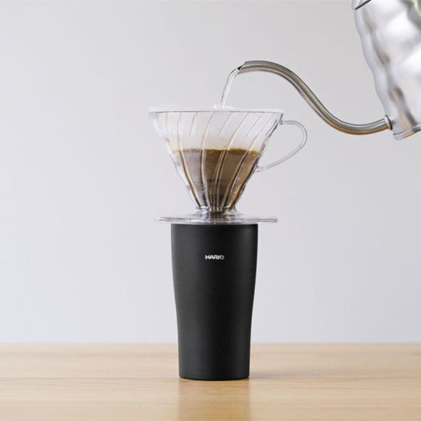Hario Vacuum Insulated Stainless Steel Tumbler - 20oz Double Wall Coffee Travel Mug with Lid - Keeps Hot & Cold for Hours - Perfect for Office, Commuting & Outdoor Activities