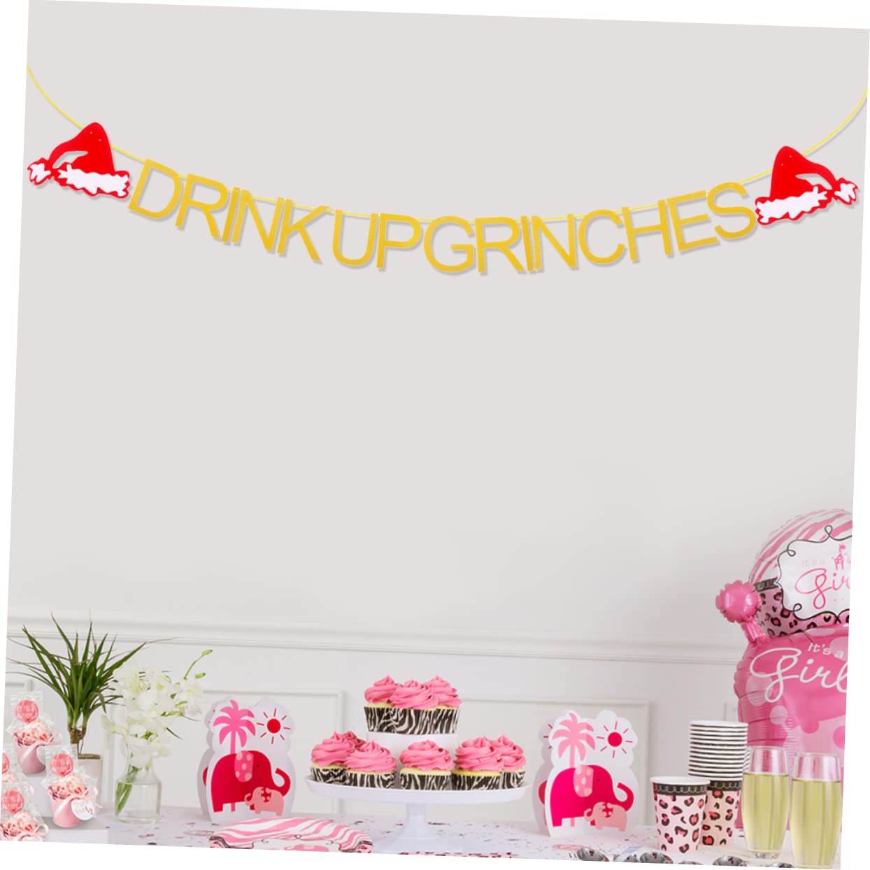 Christmas Party Decorations - Cabilock Paper Banner Pull Flag for Home, Kitchen & Holiday Decor | Perfect for Christmas Parties, Home Decor & Festive Celebrations