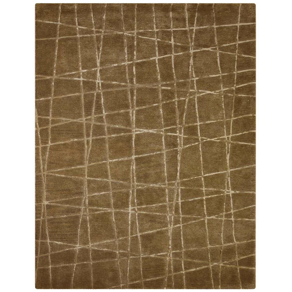 Pivot Hand Tufted Rug - Soft Modern Wool Area Rug for Living Room, Bedroom, Office - Non-Slip Home Decor Carpet (5'x8')