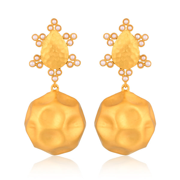 Playa del Sol Pearl Drop Earrings - Elegant Dangle Earrings for Women, Perfect for Weddings, Parties & Special Occasions