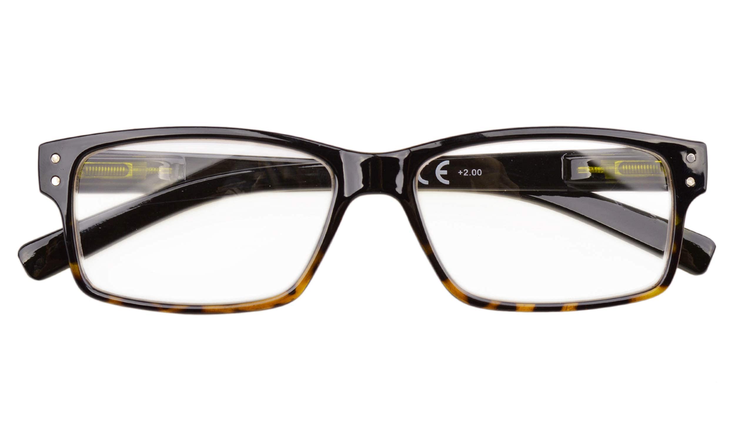 BLUELESS 5-Pack Reading Glasses with Spring Hinge +3.25 Strength - Lightweight Comfortable Readers for Men & Women - Perfect for Reading, Computer Use and Close Work
