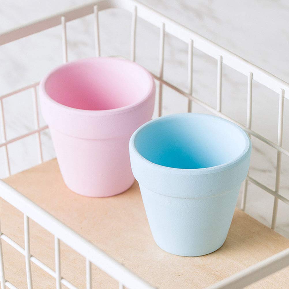 5pcs Mini Ceramic Macaron Flower Pots - Small Planters for Succulents, Indoor Plants, Home & Office Decor - Perfect for Windowsills, Desks, and Gift Giving