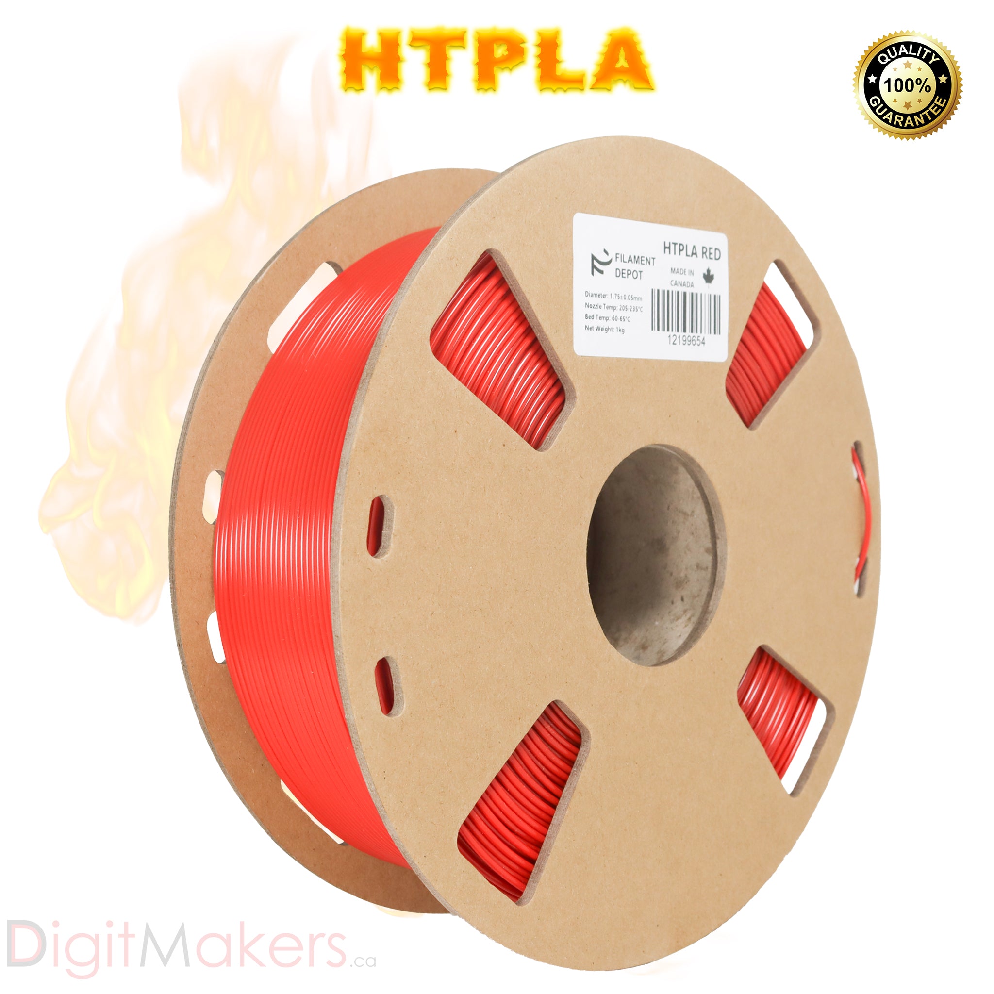 Filaments Depot HTPLA Tough 1.75mm 1kg 3D Printer Filament - High Strength, Durable PLA for 3D Printing, Perfect for Prototyping, DIY Projects, and Functional Parts