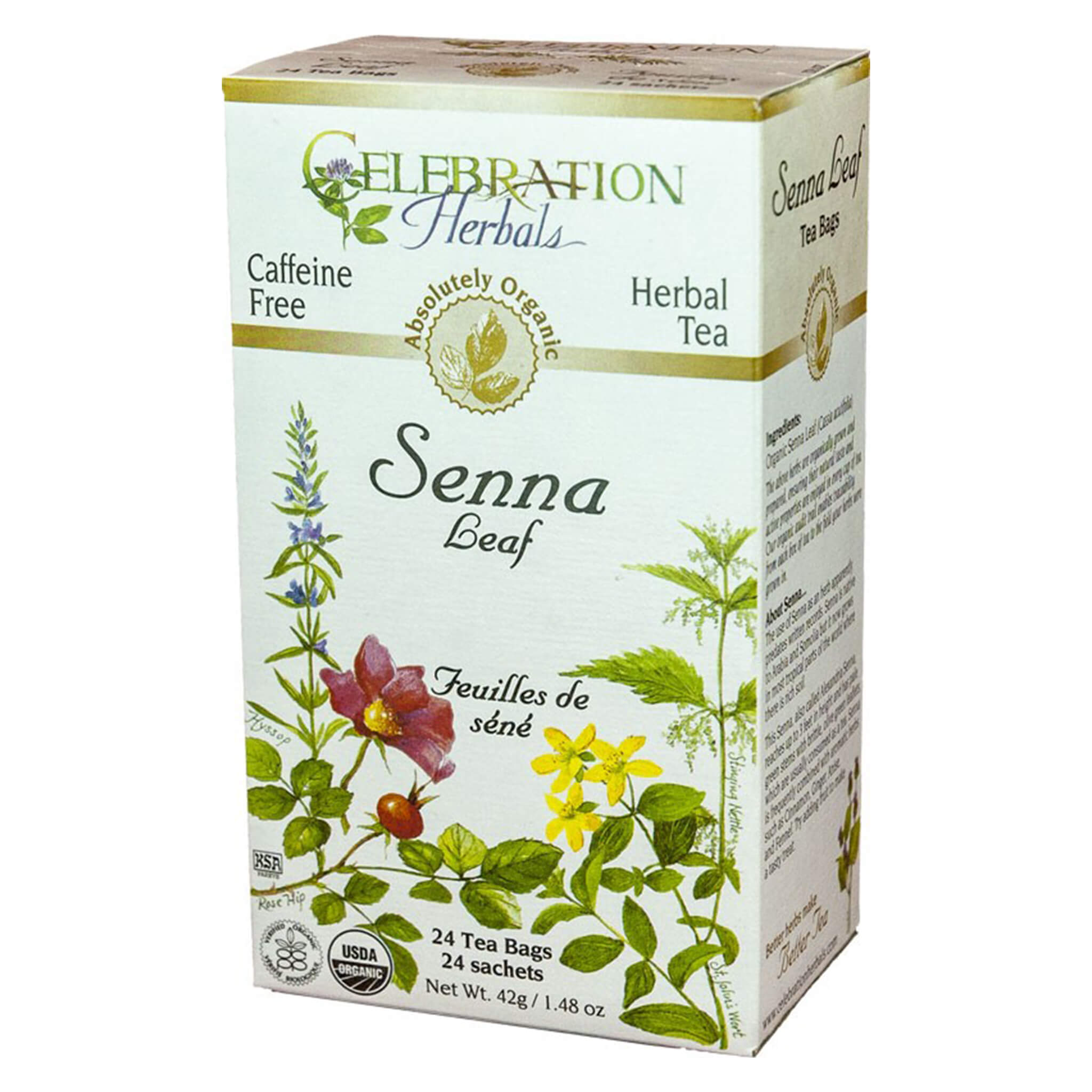 Organic Senna Leaf Herbal Tea for Digestion & Detox - Natural Laxative & Cleansing Tea for Weight Loss, Bloating Relief & Gut Health - Perfect for Morning Routine & Wellness Rituals
