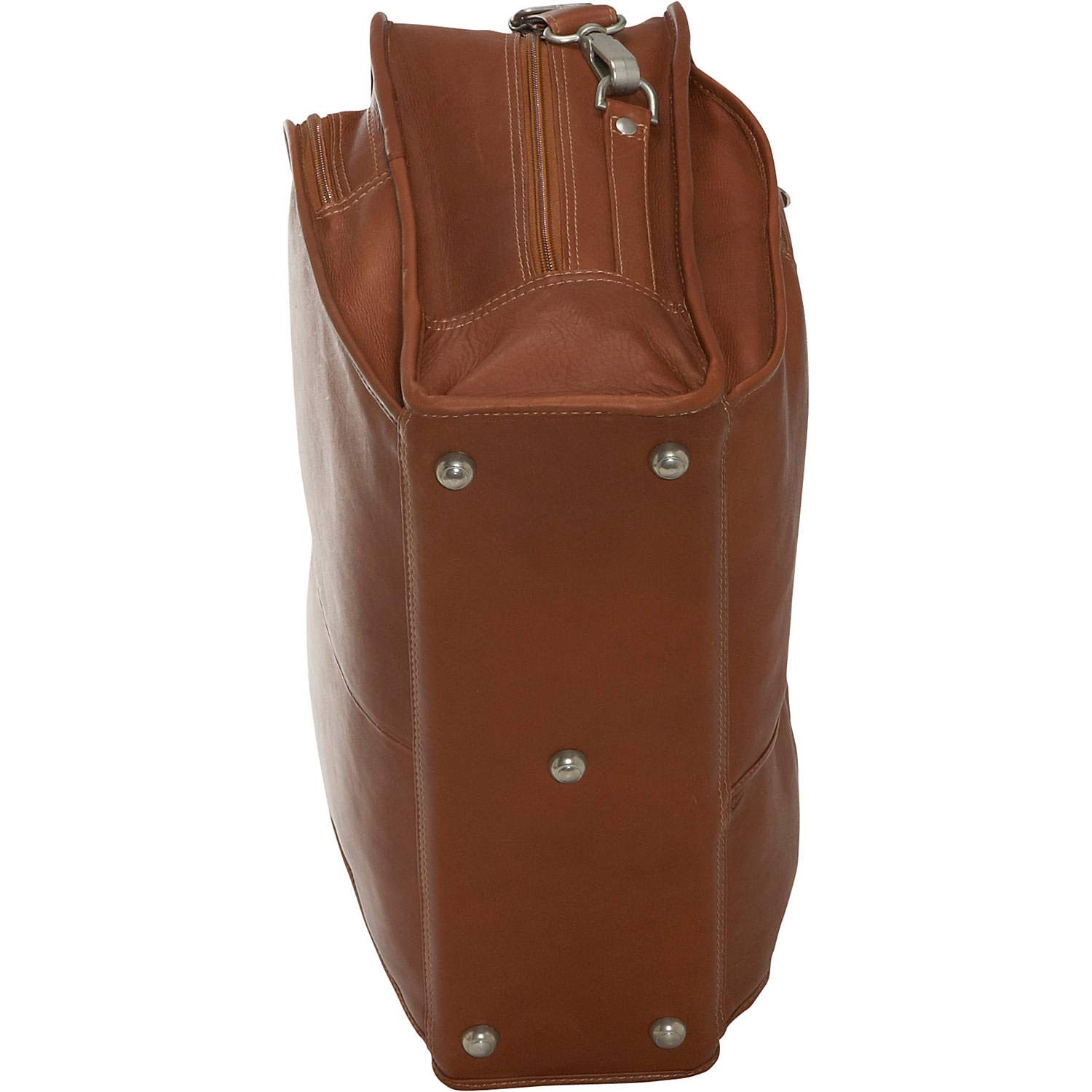 Professional Laptop Briefcase for Business & Travel - Durable Saddle Leather Portfolio with Adjustable Shoulder Strap - Perfect for Office, Meetings & Commuting