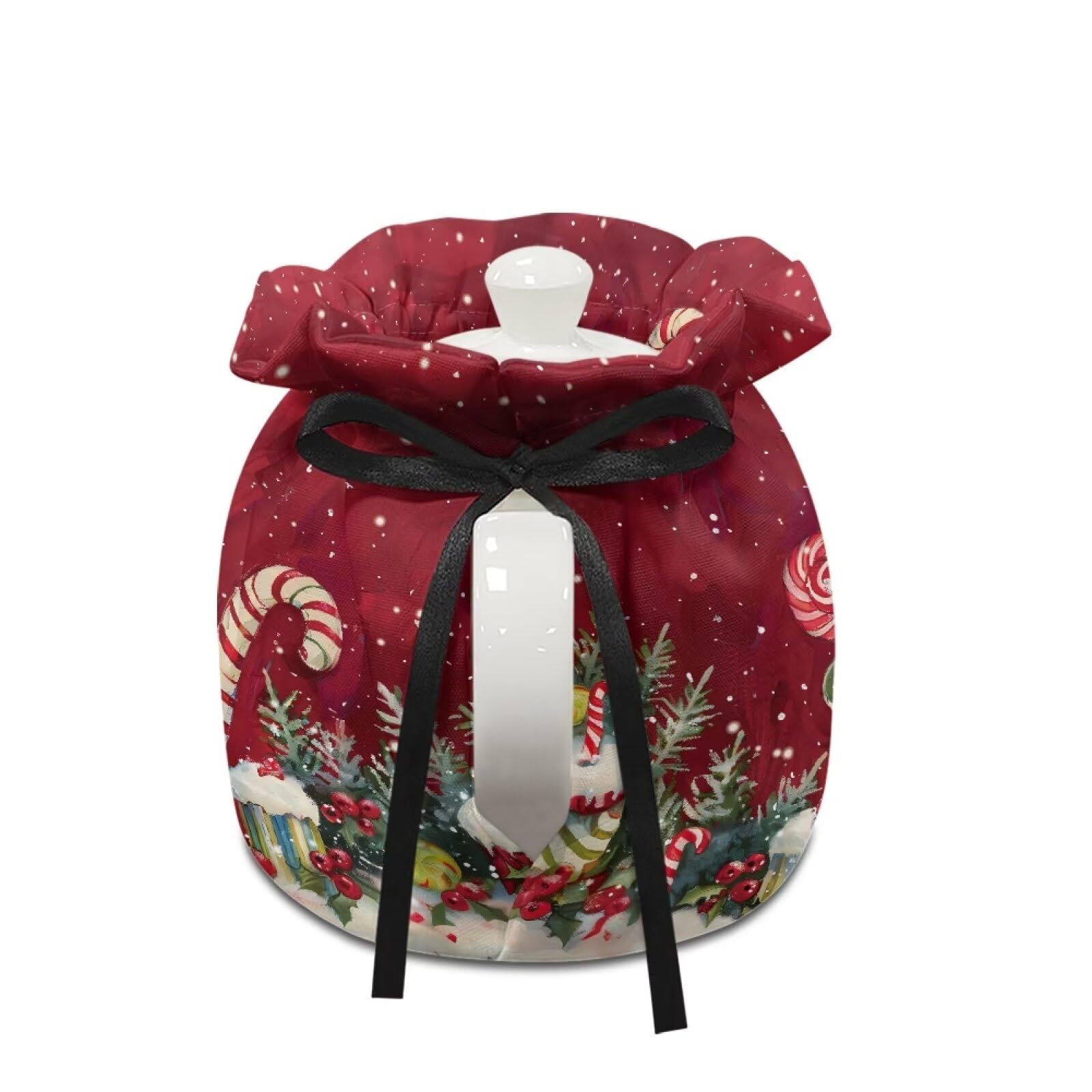 Soft Insulated Snowman Tea Cozy - Foldable Teapot Cover for Heat Retention & Dust Protection | Cute Kitchen Decor Accessory | Perfect for Winter Tea Parties & Home Decor