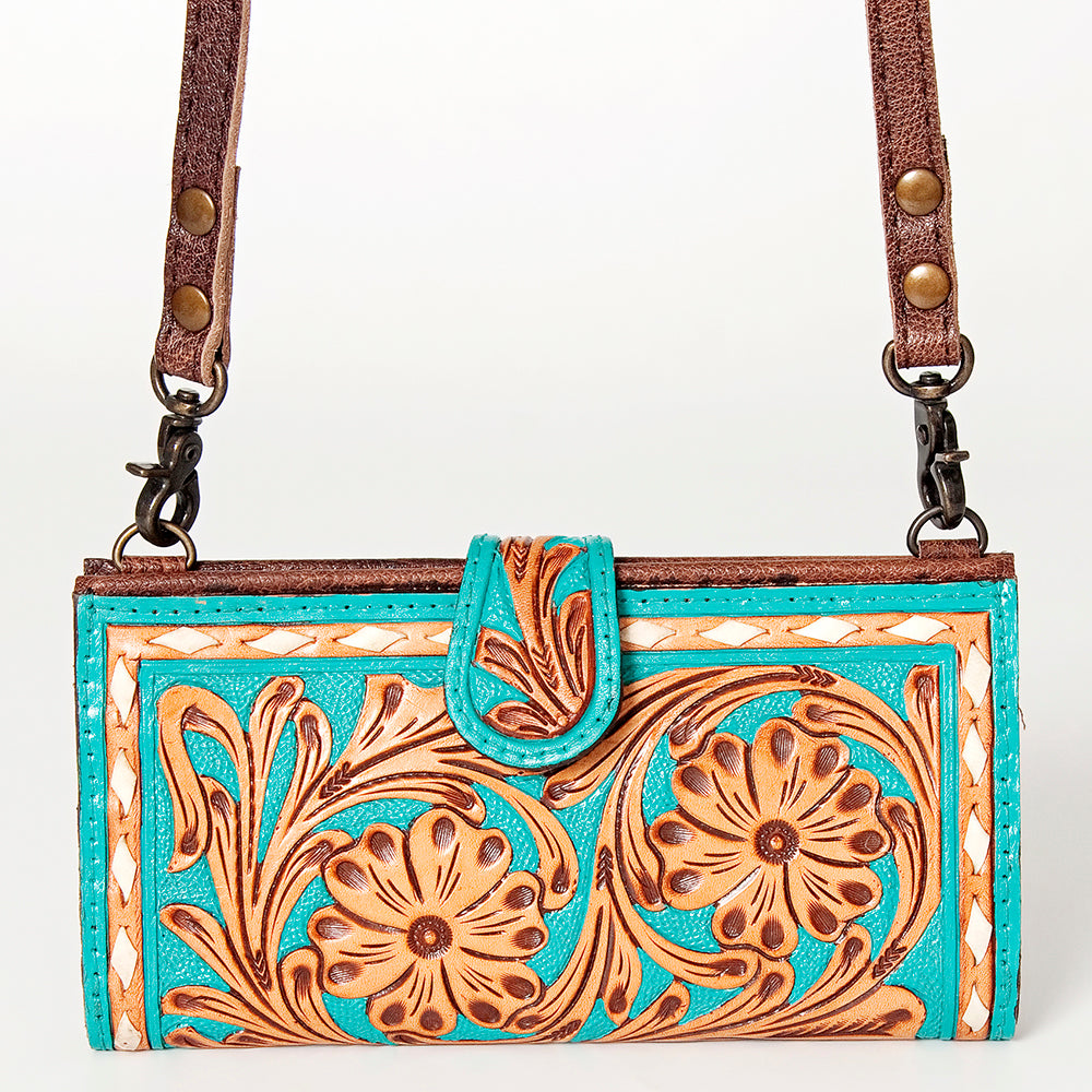 American Darling Hand Tooled Genuine Leather Women's Western Handbag Purse - Stylish Cowgirl Crossbody Bag for Rodeo, Country Music Festivals & Everyday Use