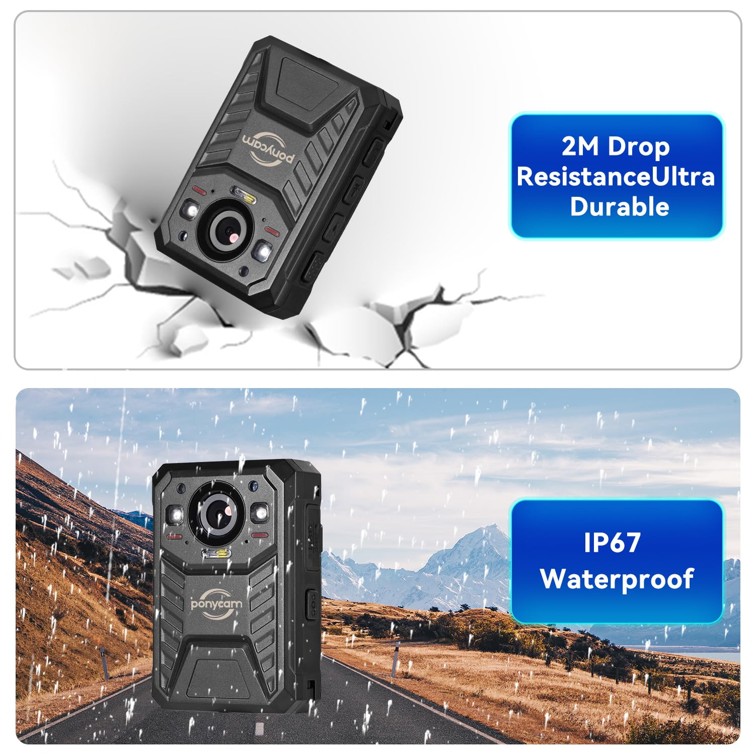 1440P HD Police Body Camera with 17H Record Time & 3600mAh Battery - 64GB Memory Body Worn Camera with Night Vision & Data Encryption - Ideal for Law Enforcement, Security Guards, and Personal Safety Recording