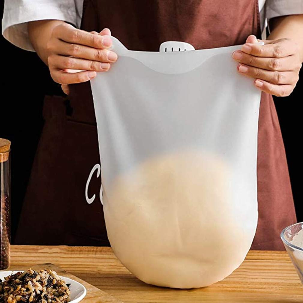 **Reusable Food-Grade Silicone Kneading Bag for Bread, Pastry, Pizza & Tortilla – 2 Pack Dough Mixing & Storage Bags – Perfect for Baking, Meal Prep & Leftovers**
