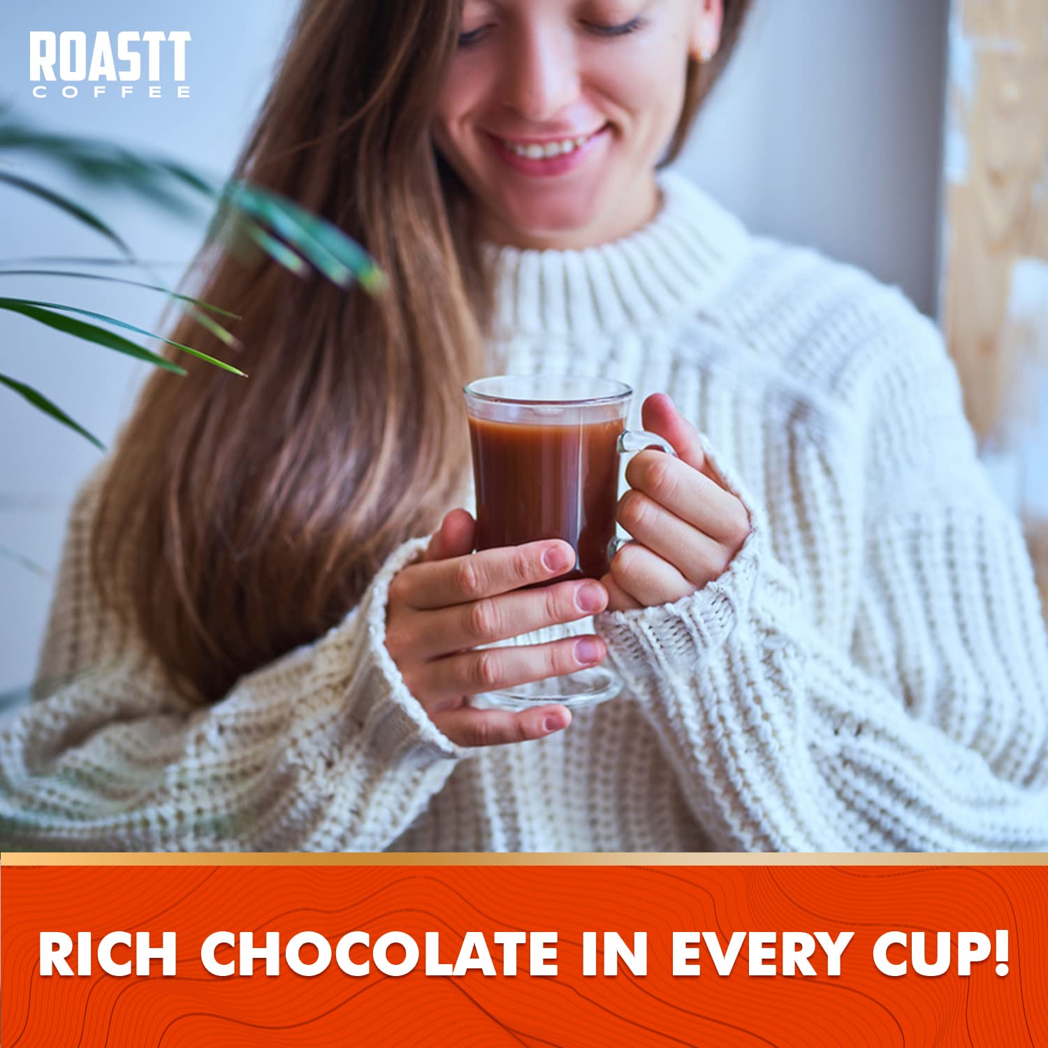 Organic Double Chocolate Coffee Pods for Keurig K-Cup Brewers - Medium Roast Caffeinated Coffee, Hot or Iced, 12 Count - Perfect for Home, Office & Gifts