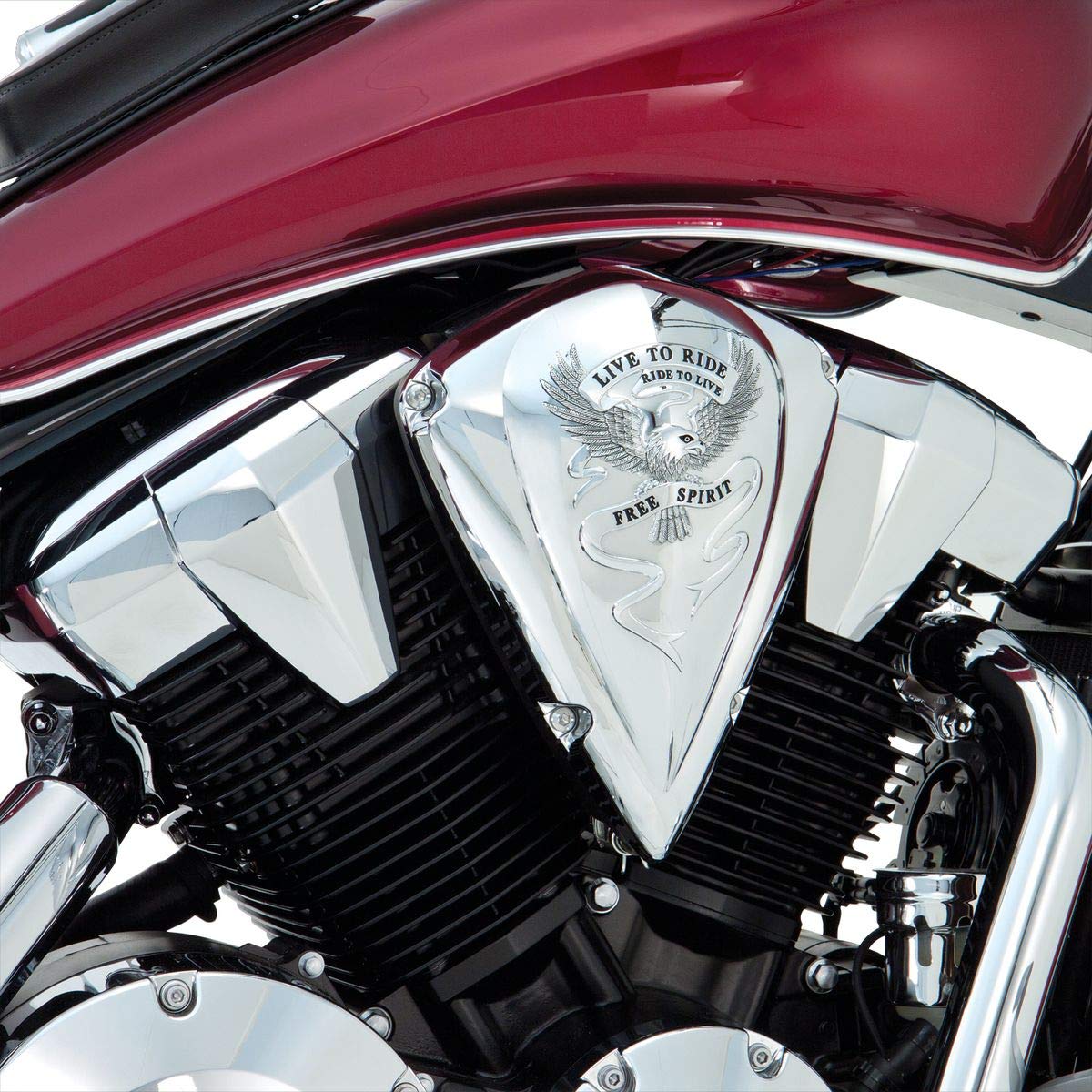 Free Spirit Air Cleaner Cover (55-354) - Chrome Motorcycle Accessories for Harley Davidson