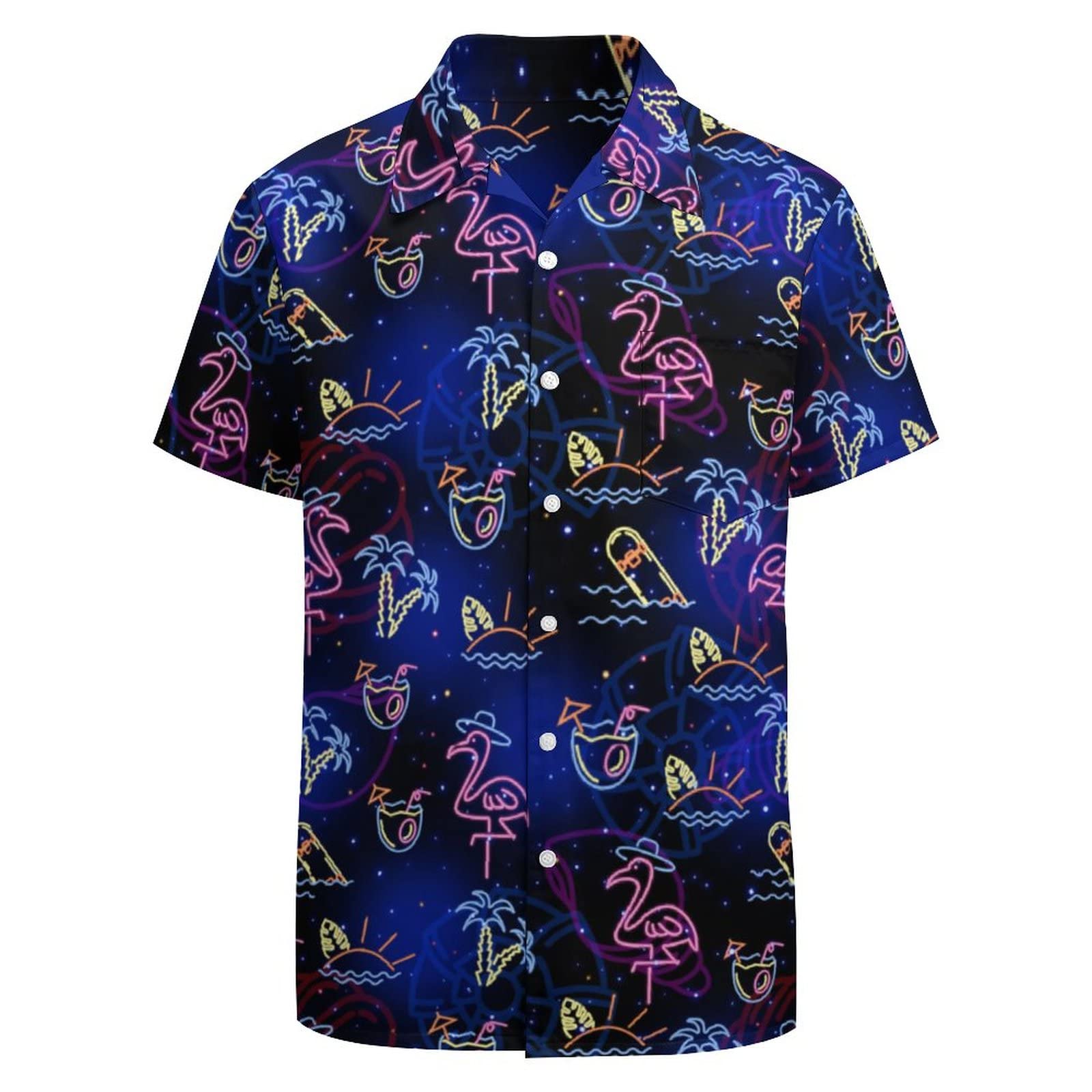 GADZILLE Hawaiian Shirt for Men - Casual Short Sleeve Aloha Beach Shirt | Button Down Tropical Shirt for Summer, Vacation & Luau Party | Perfect for Beach Outings, Pool Parties & Hawaiian Theme Events