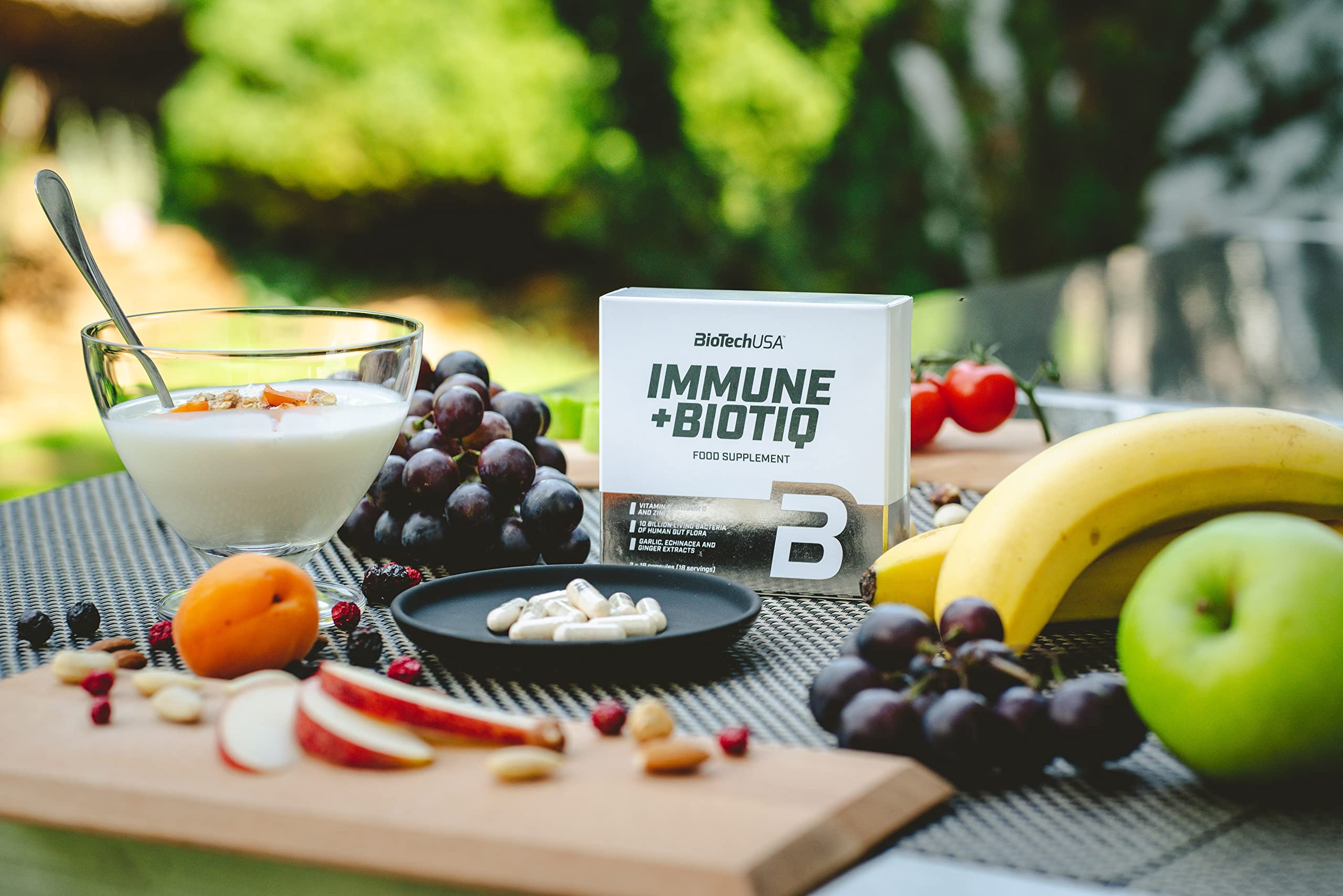 BioTechUSA Immune + Biotiq Supplement - 36 Capsules for Immune System Support & Wellness - Perfect for Daily Health Maintenance & Travel Protection