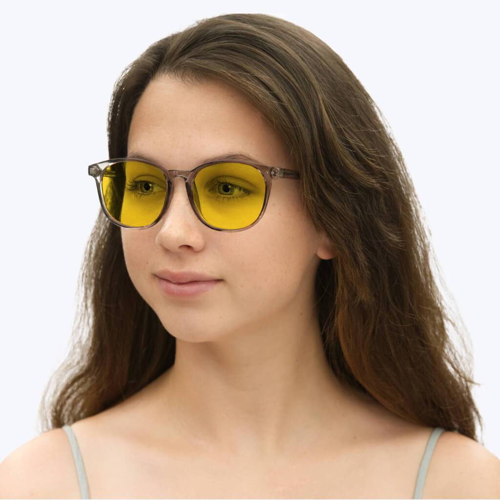 DayMax Billie Glasses - Pearl Grey Prescription Eyewear for Women & Men | Fashionable Reading Glasses for Work, Driving & Daily Use