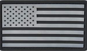 MEDALS OF AMERICA EST. 1976 Black and Silver PVC US Flag Patch - Military Uniform & Backpack Emblem for Patriotic Display